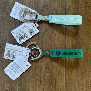 Lululemon Silicone Keychain two!! Ideal mint cascadia green nwt! Great gift 🎁